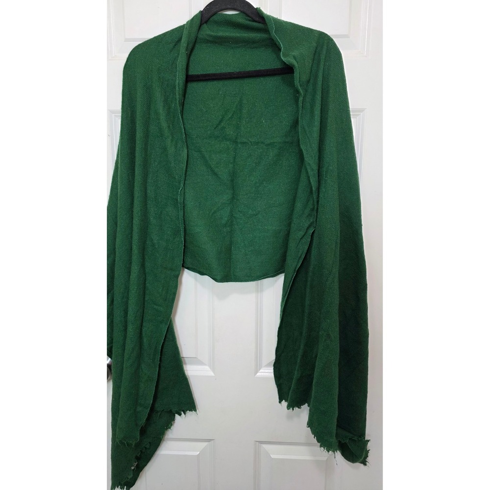 Unbranded 100% Cashmere Shawl Wrap Womens OS Green Nepal Pashmina Scarf 27 x 82